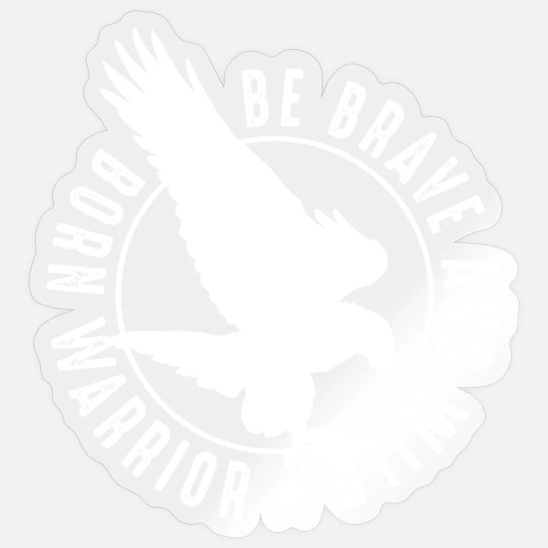 Brave Warrior Eagle Emblem Sticker size S (10 x 10 cm)