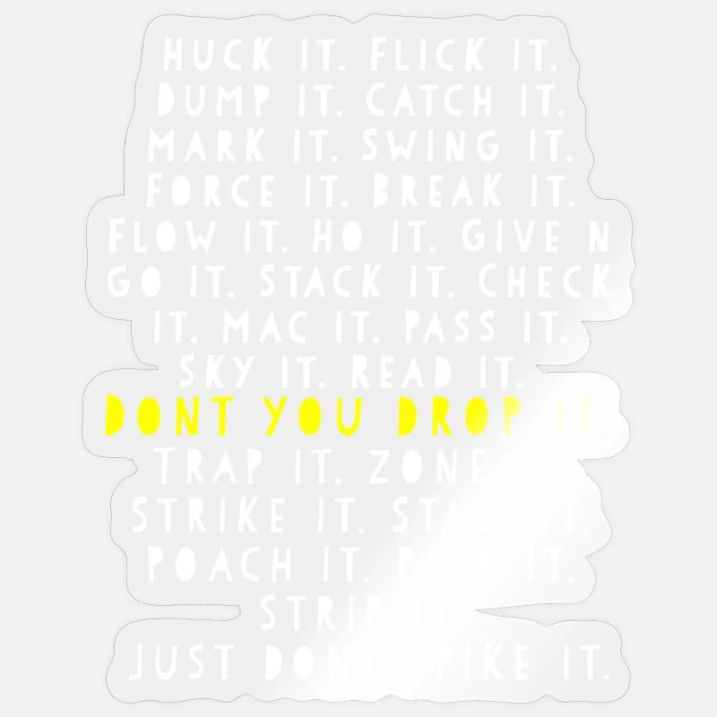 Ne tombez pas en gras Typographie Sticker taille S (10 x 10 cm)