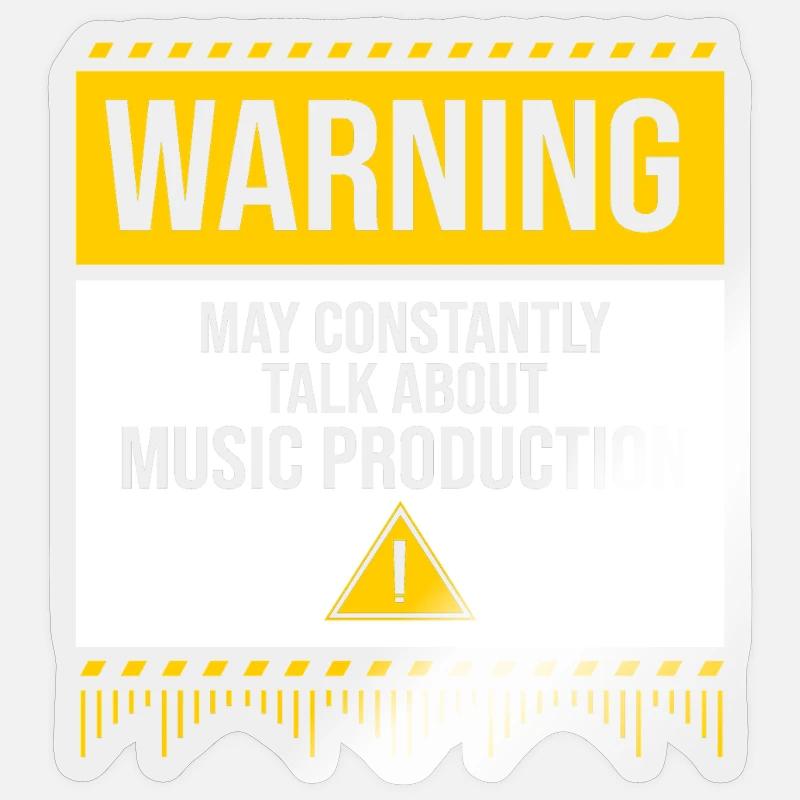 Keyboard DJ Djing Label - Sticker size S (10 x 10 cm) - transparent glossy