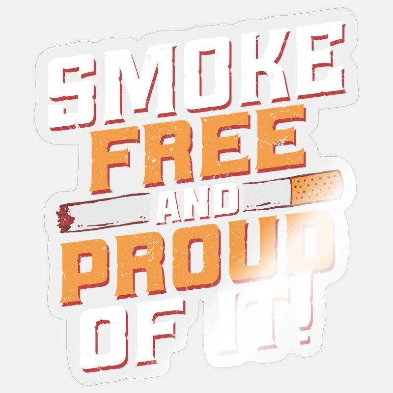 Ikke-rygende eks, der ryger røgfri og er stolt af det - Sticker størrelse S (10 x 10 cm) - gennemsigtig blank