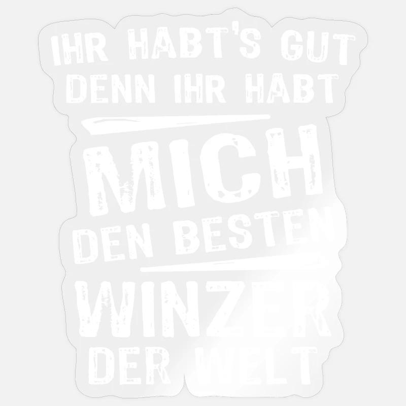 Winzer Sticker Größe S (10 x 10 cm)