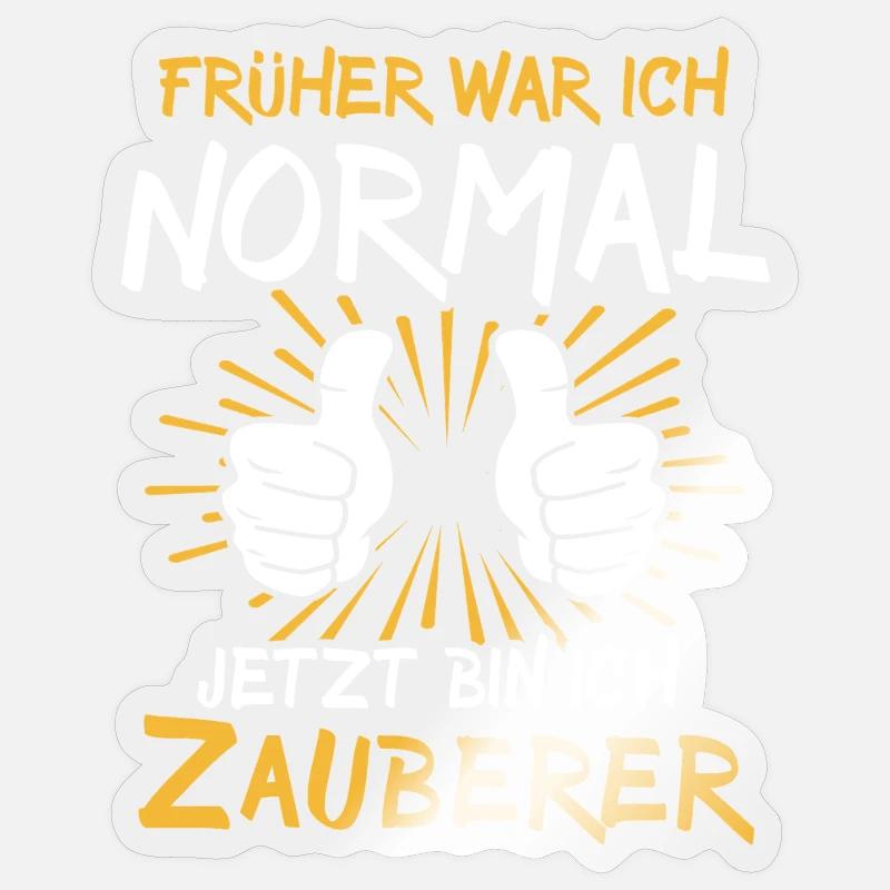 Zauberer Spruch - Sticker Größe S (10 x 10 cm) - Transparent glänzend
