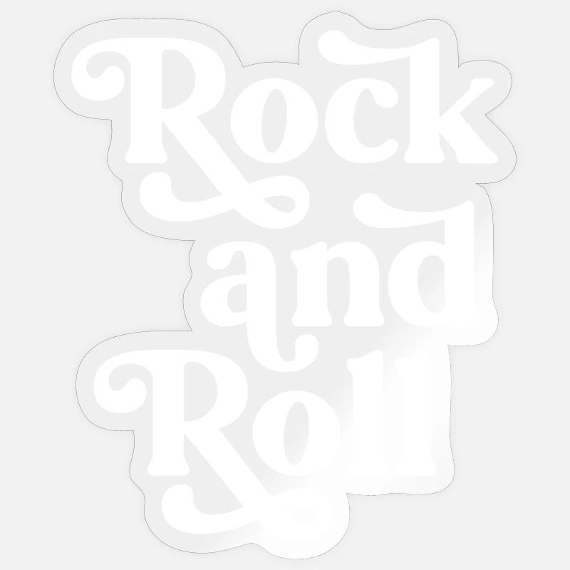 Rock and Roll Retro Typeface Sticker size S (10 x 10 cm)