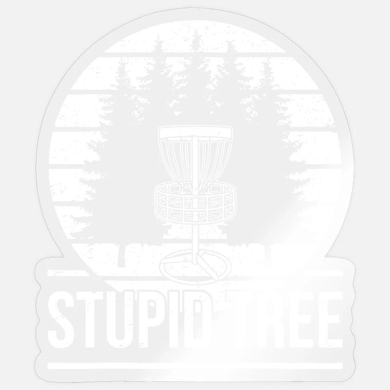 Dummer Baumwald-Tee Sticker Größe S (10 x 10 cm)