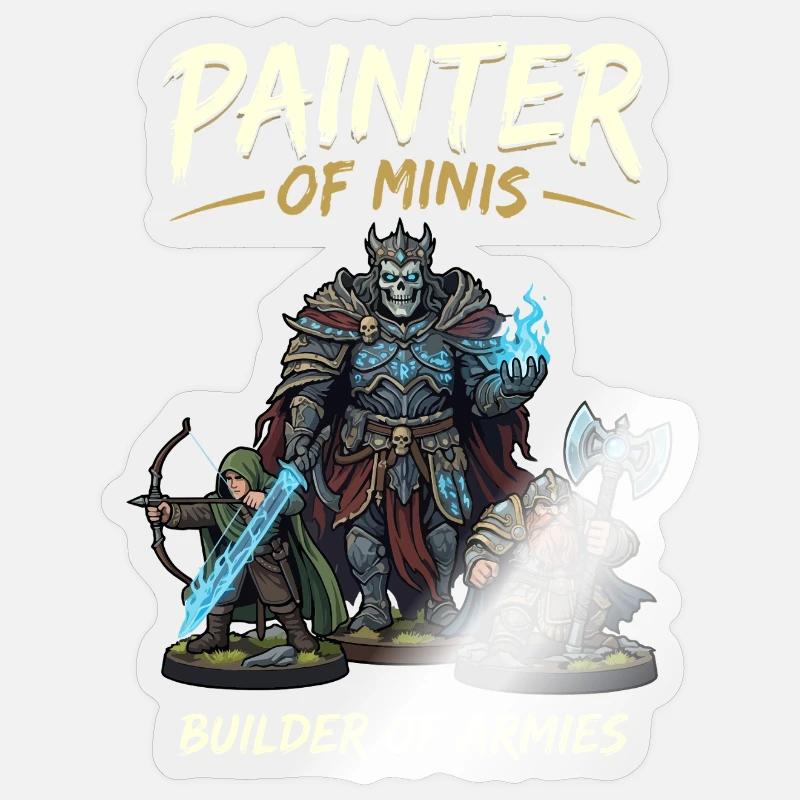 Maler der Minis Armeenbauer - Sticker taille S (10 x 10 cm) - brillant transparent