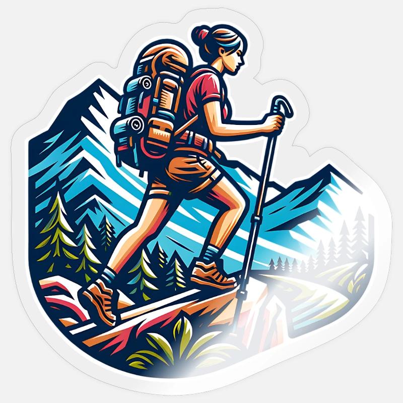 Grimpeur - Sticker taille S (10 x 10 cm) - brillant transparent