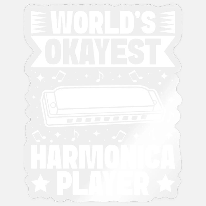 Harmonica Musican Harmonica le plus correct Sticker taille S (10 x 10 cm)