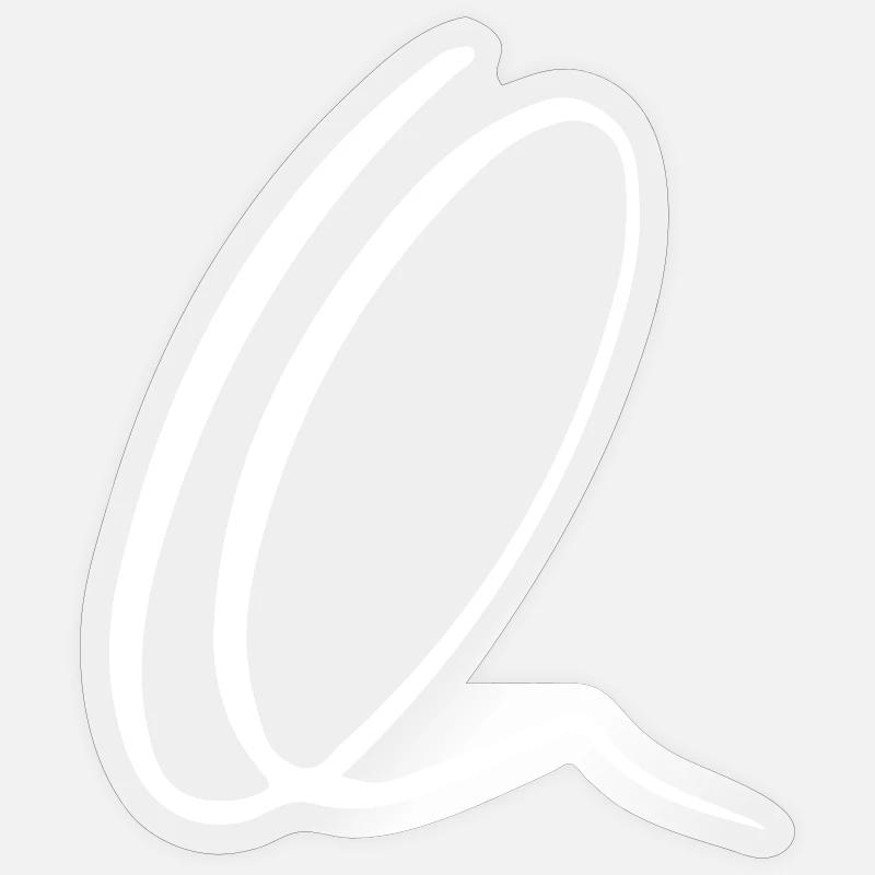 Q - Sticker taille S (10 x 10 cm) - brillant transparent