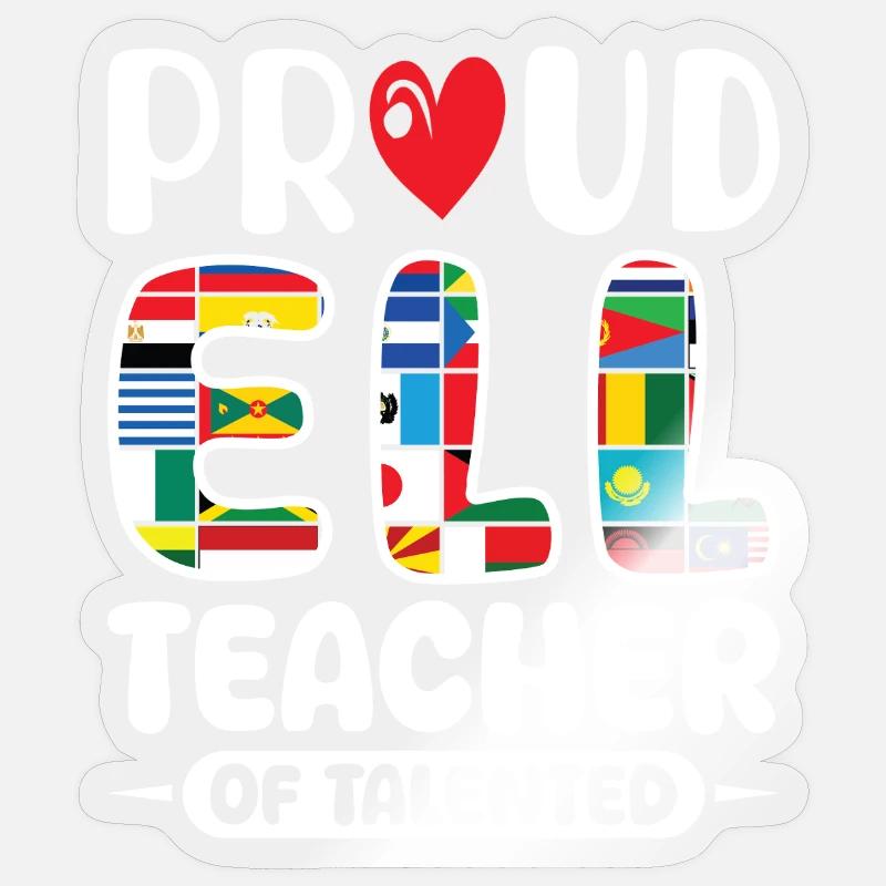 ELL Teacher English Language Sticker size S (10 x 10 cm)