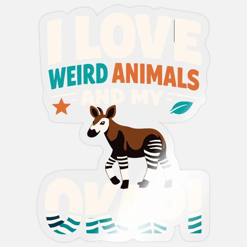 Okapi-liebhaber Okapi-tier Seltene Tierweltliebe Sticker Größe S (10 x 10 cm)