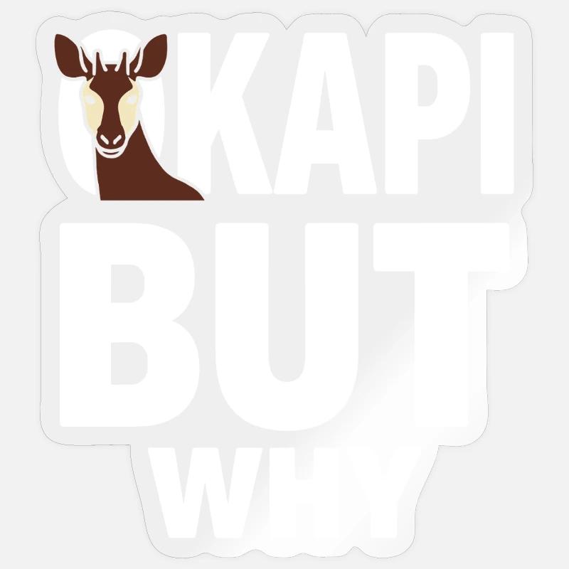 Okapi-liebhaber Okapi-tier Seltene Tierweltliebe - Sticker Größe S (10 x 10 cm) - Transparent glänzend