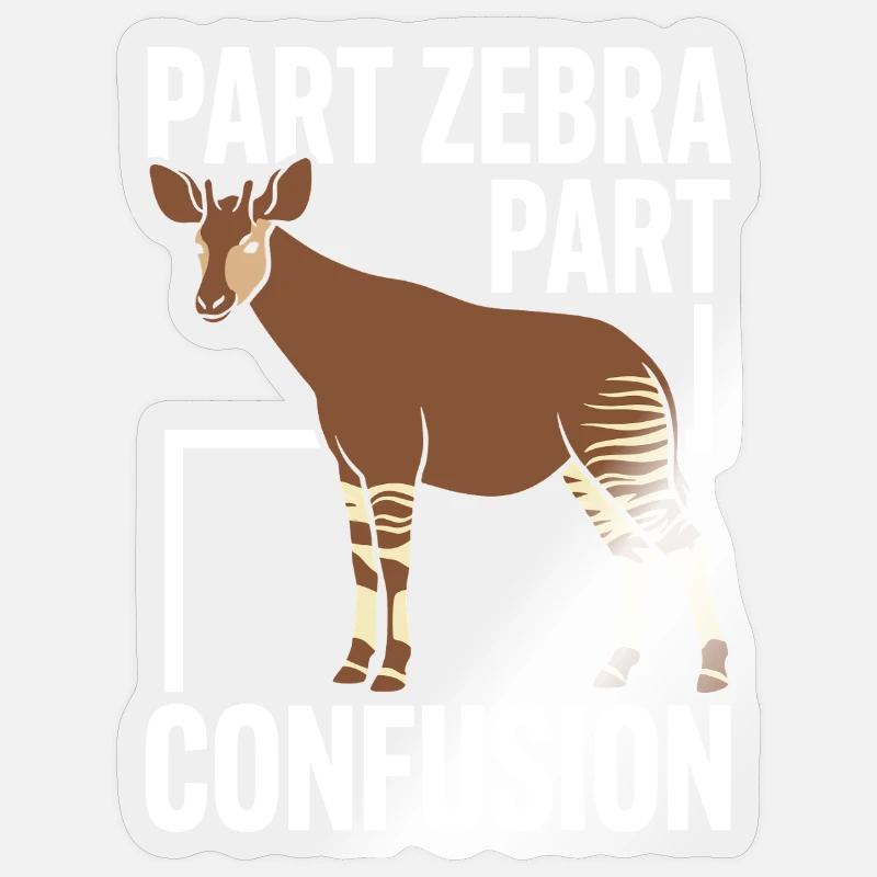 Okapi-liebhaber Okapi-tier Seltene Tierweltliebe - Sticker Größe S (10 x 10 cm) - Transparent glänzend