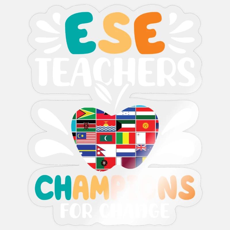 Cadeaux pour les enseignants ESE - Sticker taille S (10 x 10 cm) - brillant transparent