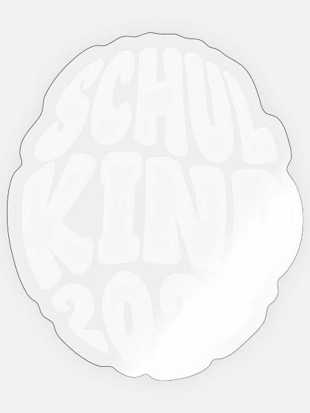 Schulkind 2026 Rundschrift - Sticker Größe S (10 x 10 cm) - Transparent glänzend