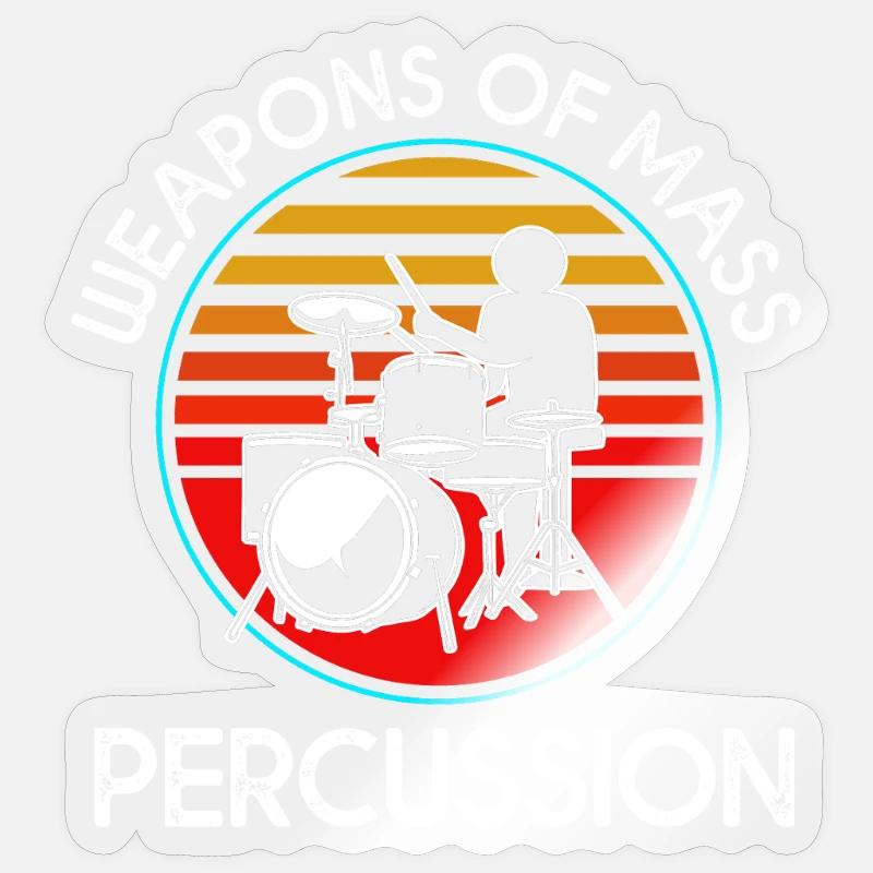 Drummer Drumsticks Drums Sticker size S (10 x 10 cm)