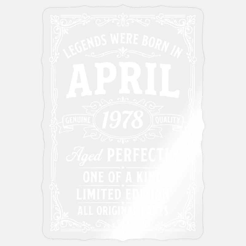 Awesome since April 1978 - Sticker size S (10 x 10 cm) - transparent glossy