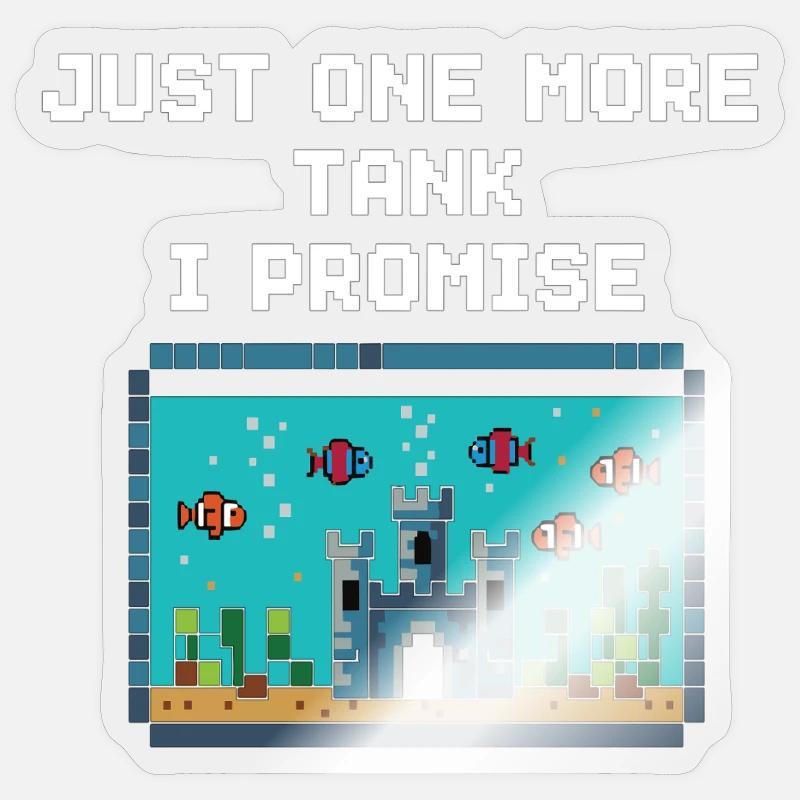 Diction du joueur d’aquarium - Sticker taille S (10 x 10 cm) - brillant transparent