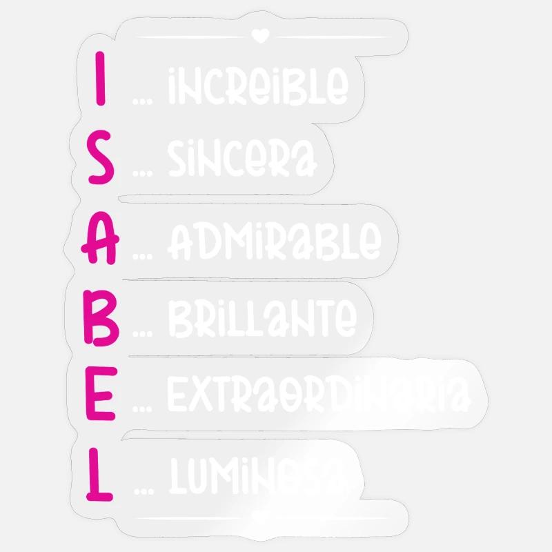 Isabel Name Personalized Gift Sticker size S (10 x 10 cm)