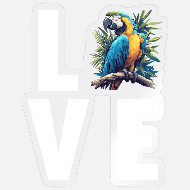 Macaw's Era - Sticker size S (10 x 10 cm) - transparent glossy