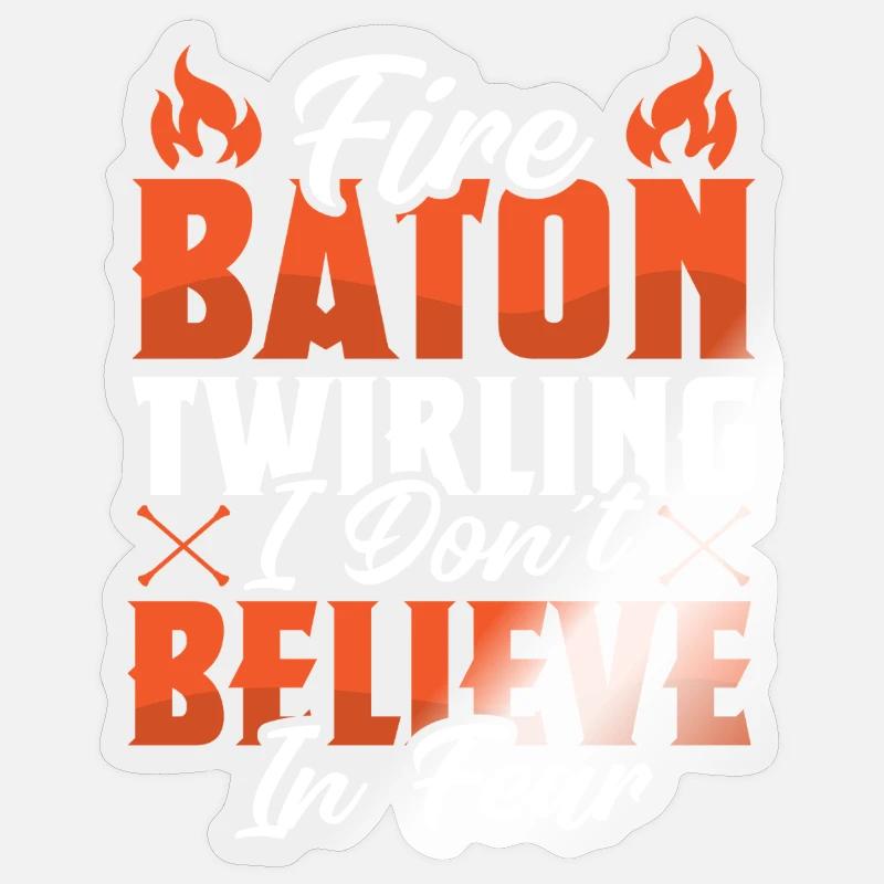 Dancing Vortex Dance School Fire Stick Dancer Sticker size S (10 x 10 cm)