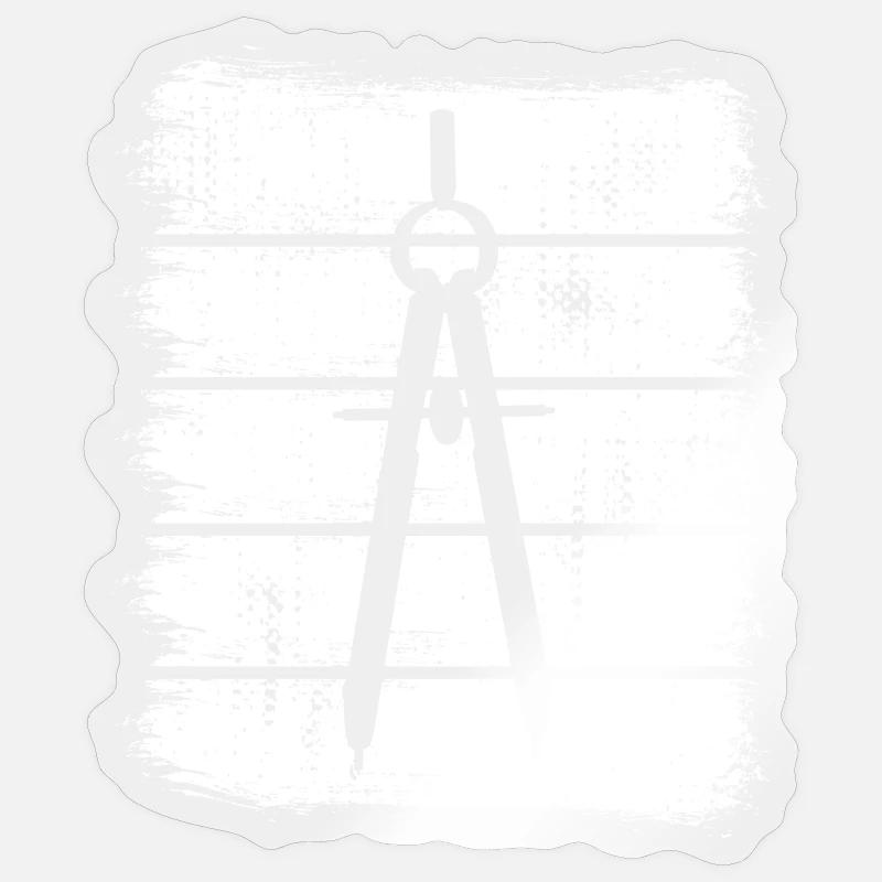 Compasses - Sticker size S (10 x 10 cm) - transparent glossy