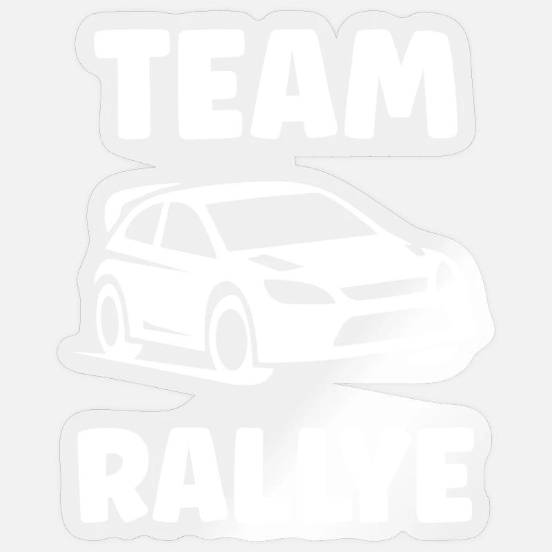 rallye - Sticker taille S (10 x 10 cm) - brillant transparent