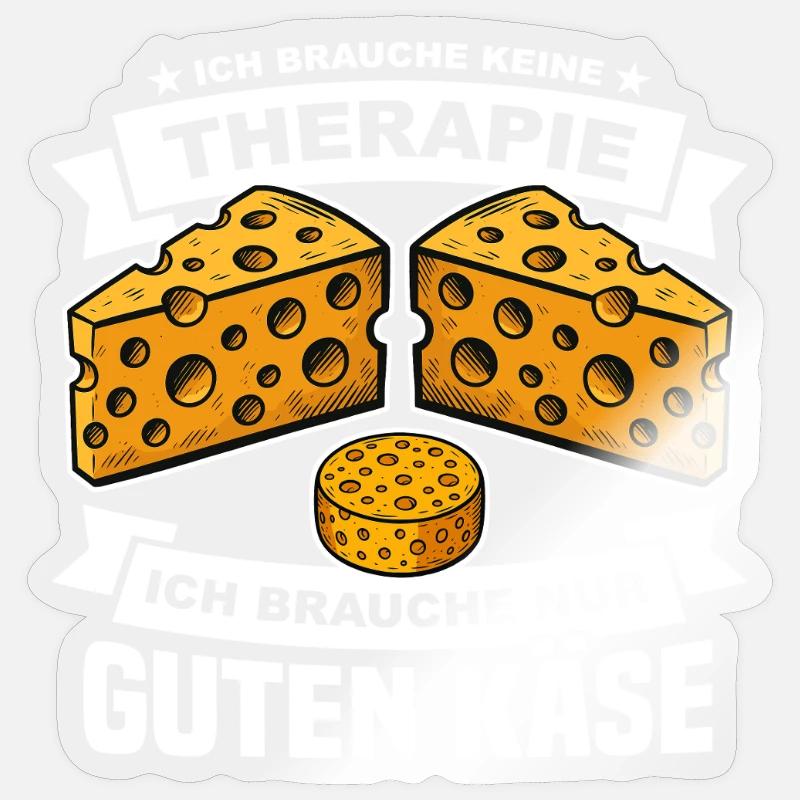 Käse Spruch - Sticker Größe S (10 x 10 cm) - Transparent glänzend