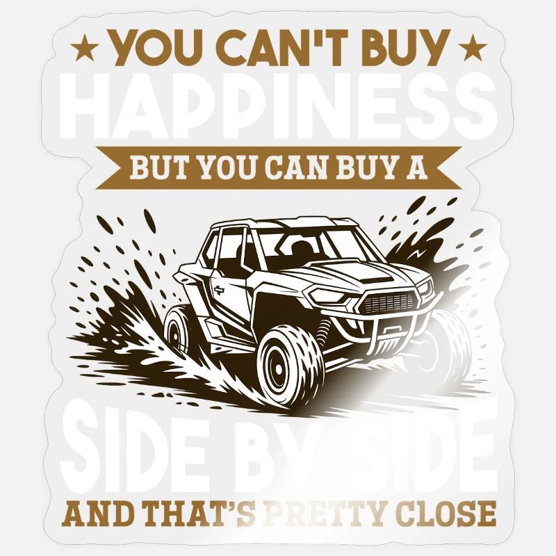 UTV Tout-Terrain Boy Men 4 Wheels Side by Side Sticker taille S (10 x 10 cm)