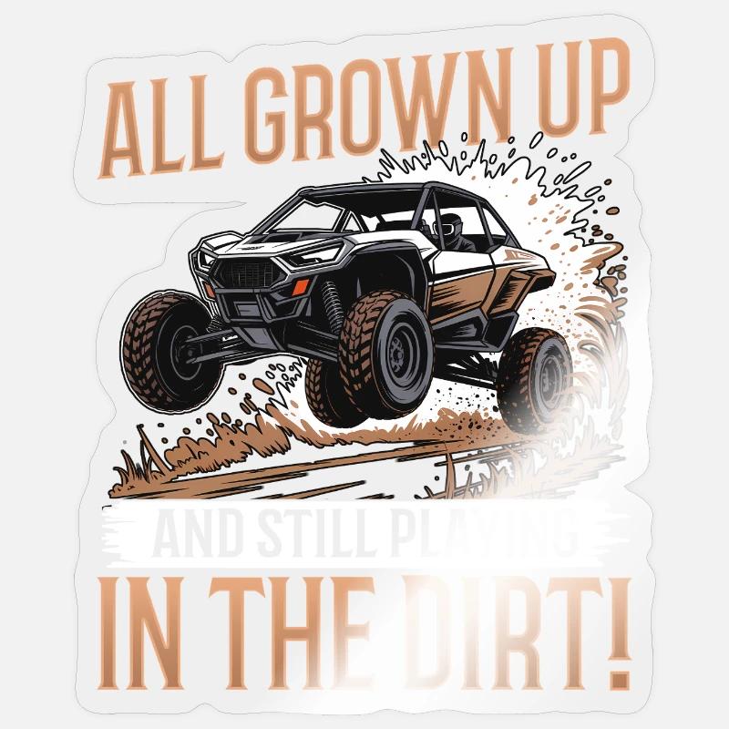 UTV Tout-Terrain Boy Men 4 Wheels Side by Side Sticker taille S (10 x 10 cm)