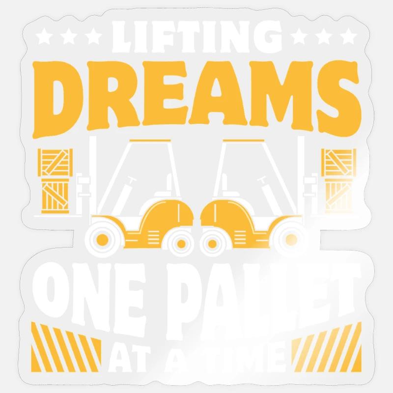 Staplerfahrer Englisch Spruch Stapler Sticker Größe S (10 x 10 cm)