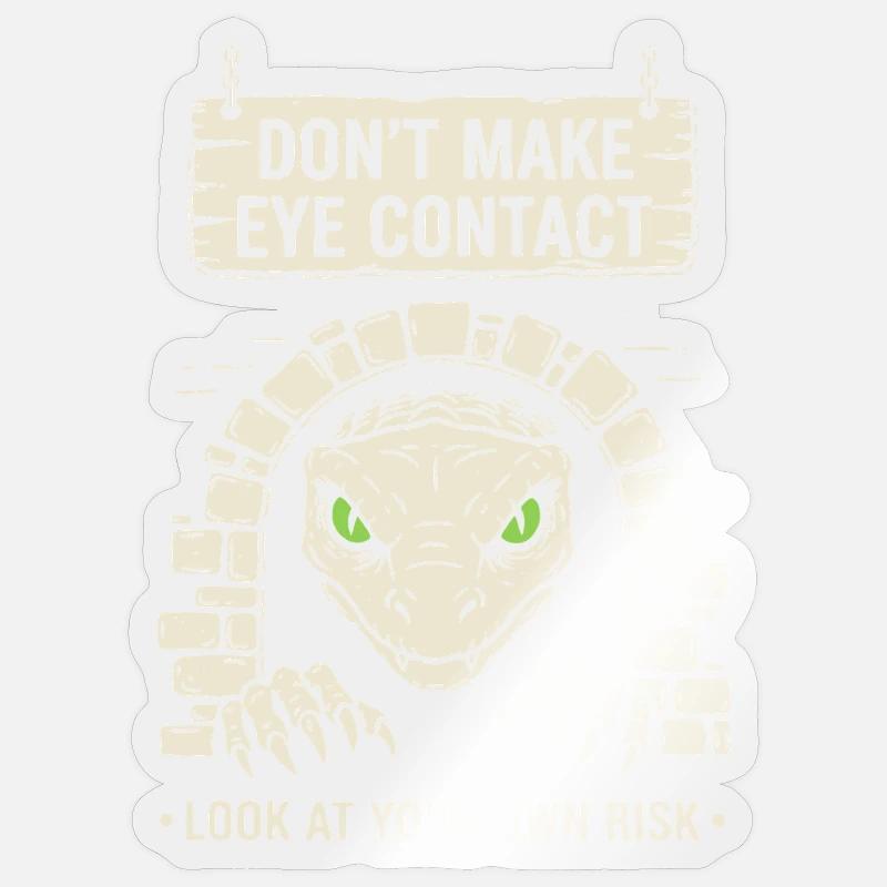 Bazyliszek Schau auf dein eigenes Risiko Sticker Größe S (10 x 10 cm)