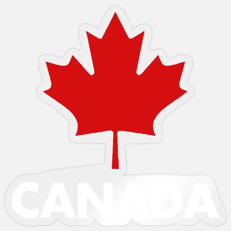Red Maple Leaf Canada Emblem Tee Sticker Größe S (10 x 10 cm)