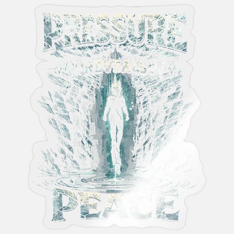 Apnée libre - Sticker taille S (10 x 10 cm) - brillant transparent