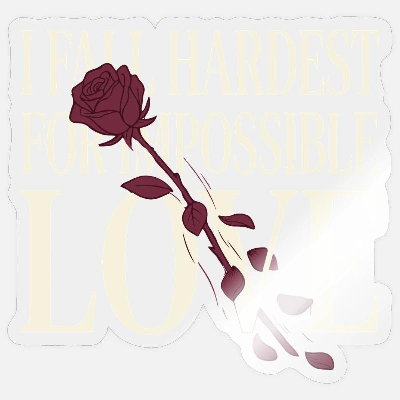 Vampiric Romantic Romance Goth Dark - Sticker size S (10 x 10 cm) - transparent glossy