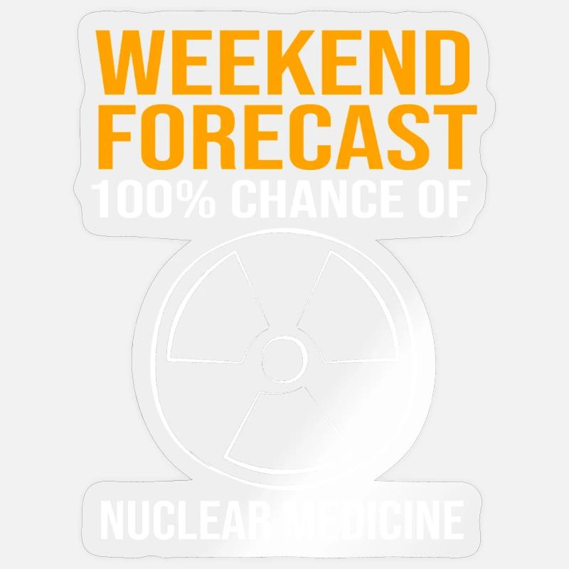 Nuklear Nuklearmedizin Atom Radiologie Sticker Größe S (10 x 10 cm)