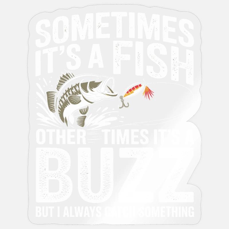 Parfois, c’est un Fish – Buzz Motiv Tee Sticker taille S (10 x 10 cm)