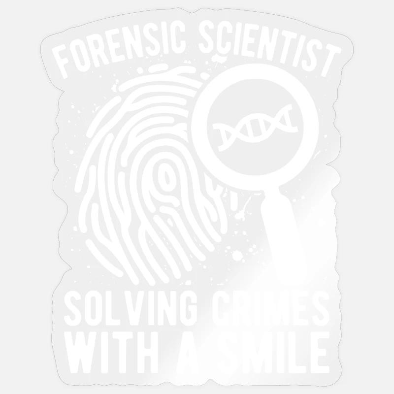 Forensic Analyst Solving Crimes With A Smile Squad Sticker Größe S (10 x 10 cm)