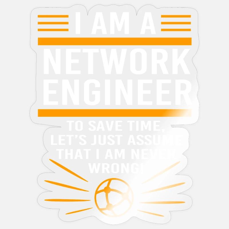 Netzwerk Informatiker Programmierer Admin - Sticker Größe S (10 x 10 cm) - Transparent glänzend