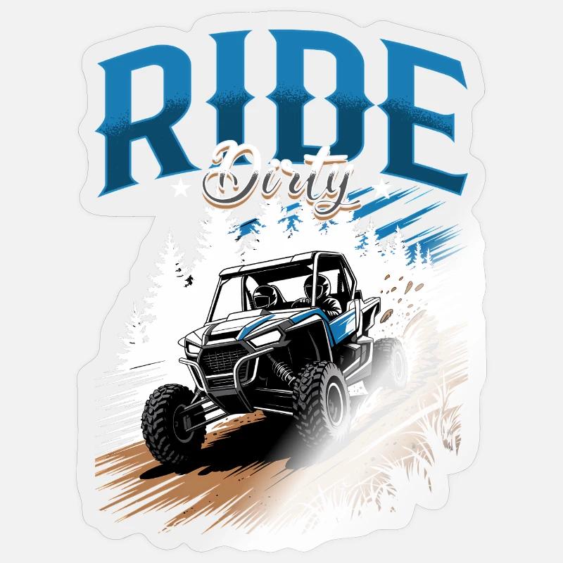 UTV Off Road 4 Wheeler Side by side Sticker Größe S (10 x 10 cm)