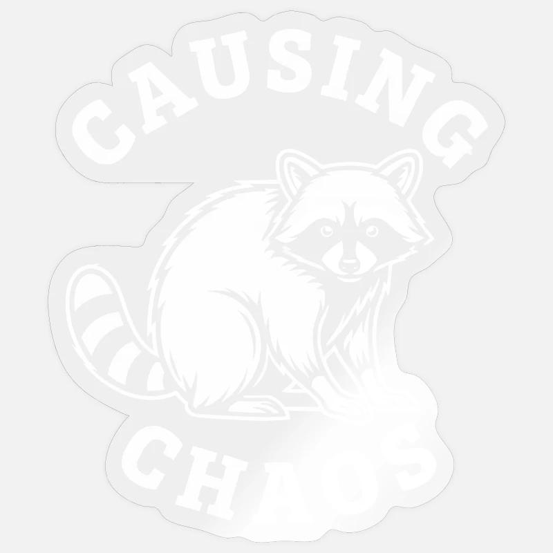 Chaotic Raccoon Causing Chaos Sticker size S (10 x 10 cm)