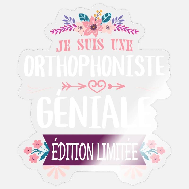Orthophoniste Géniale Édition Limitée - Sticker taille S (10 x 10 cm) - brillant transparent