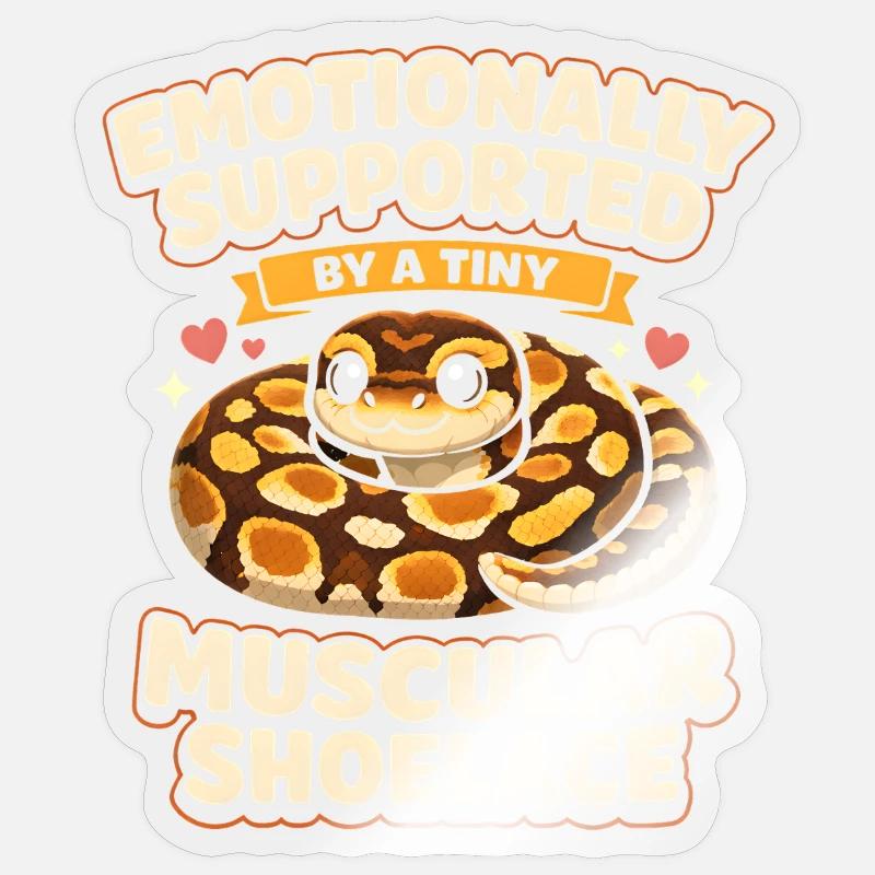 Lacets musclés | Humour du Python Roi Sticker taille S (10 x 10 cm)