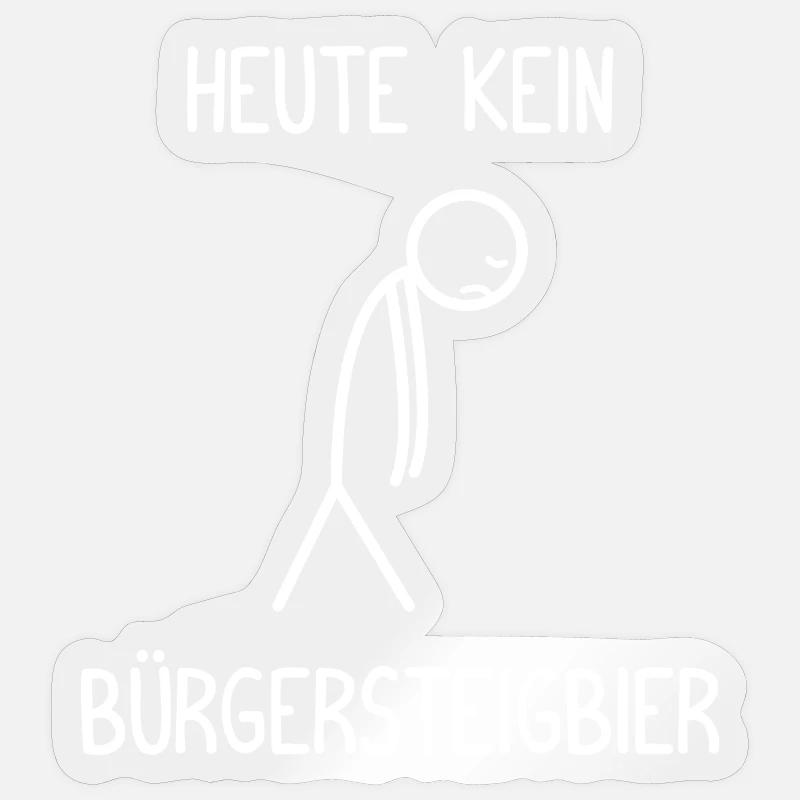 Heute kein Bürgersteigbier Ortskontrollfahrt OKF - Sticker Größe S (10 x 10 cm) - Transparent glänzend