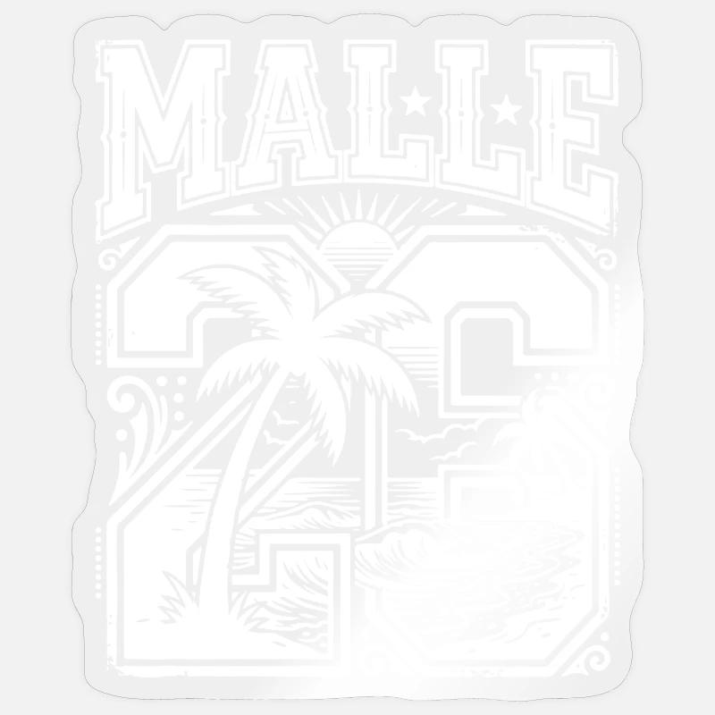 Plage de Malle 2026 Jersey - Sticker taille S (10 x 10 cm) - brillant transparent