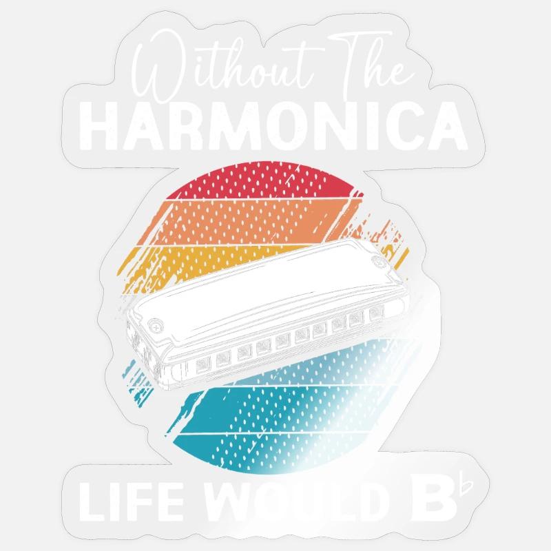 Armonica - Sticker formato S (10 x 10 cm) - trasparente lucido