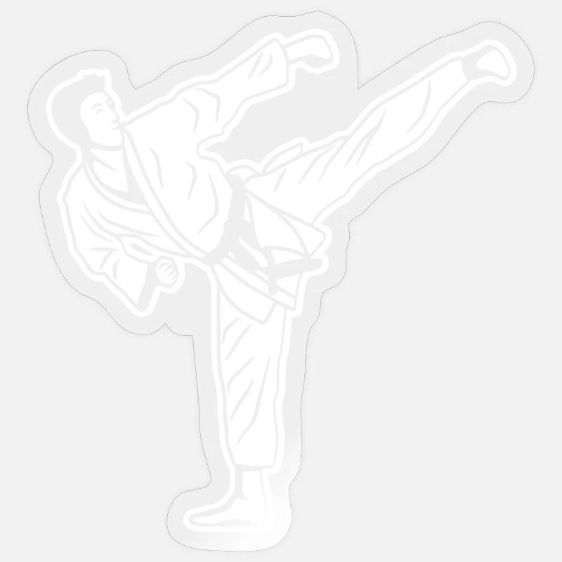 Karate Boy - Sticker size S (10 x 10 cm) - transparent glossy