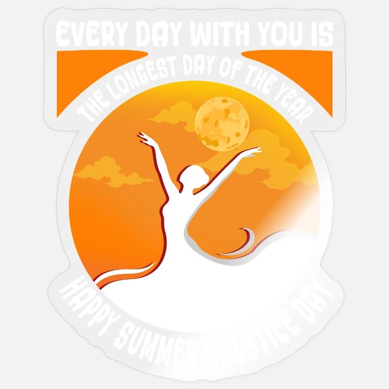 Litha Pagan Solstice d’été Midsommar Sticker taille S (10 x 10 cm)