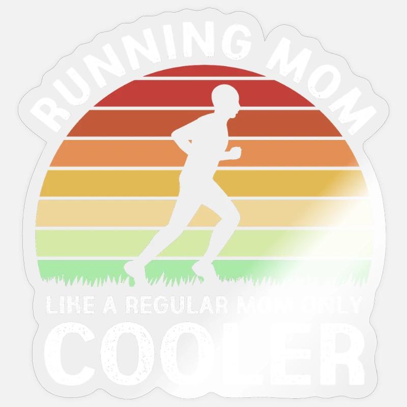 Marathon Half Marathon Marathon Runner - Sticker size S (10 x 10 cm) - transparent glossy