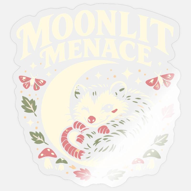 Moonlit Menace - Sticker Größe S (10 x 10 cm) - Transparent glänzend