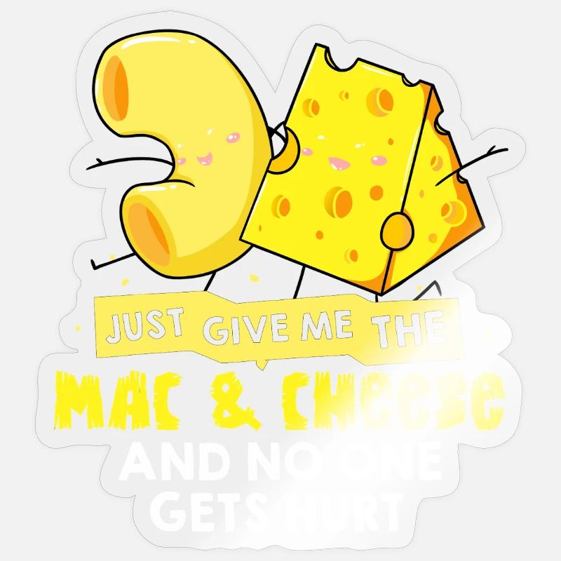 Mac & Cheese Meme Tee - Sticker Größe S (10 x 10 cm) - Transparent glänzend